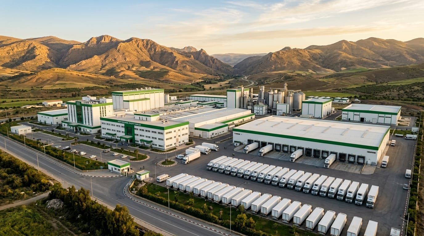 Étape finale : Complexe agro-industriel et flotte de camions frigorifiques vers nos 4 magasins à Batna